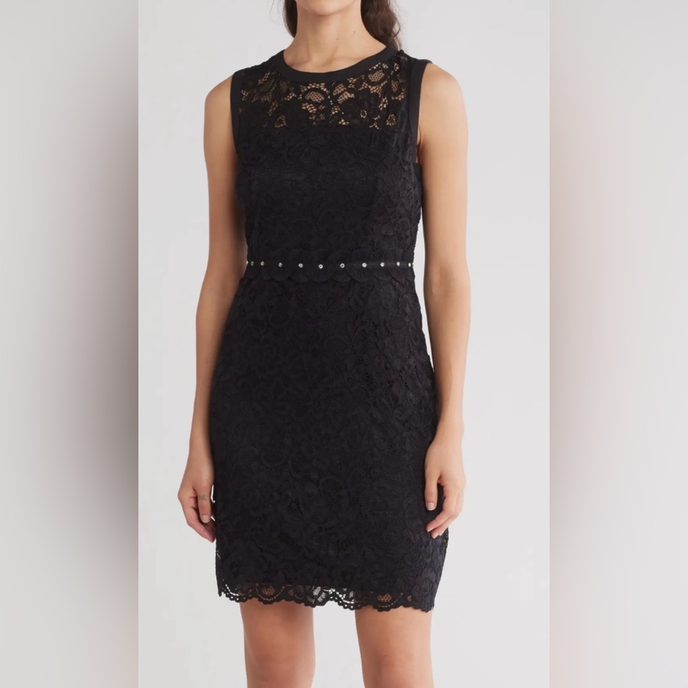 Sam Edelman Black Lace Sleeveless sheath Dress